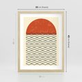 Plakat w ramie 30x40 - Abstrakcyjne Wzory na Plakacie - geometryczna sztuka, nowoczesny plakat - rama drewno