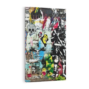 Obraz na płótnie 80x120 - Energiczne wybuchy graffiti - graffiti