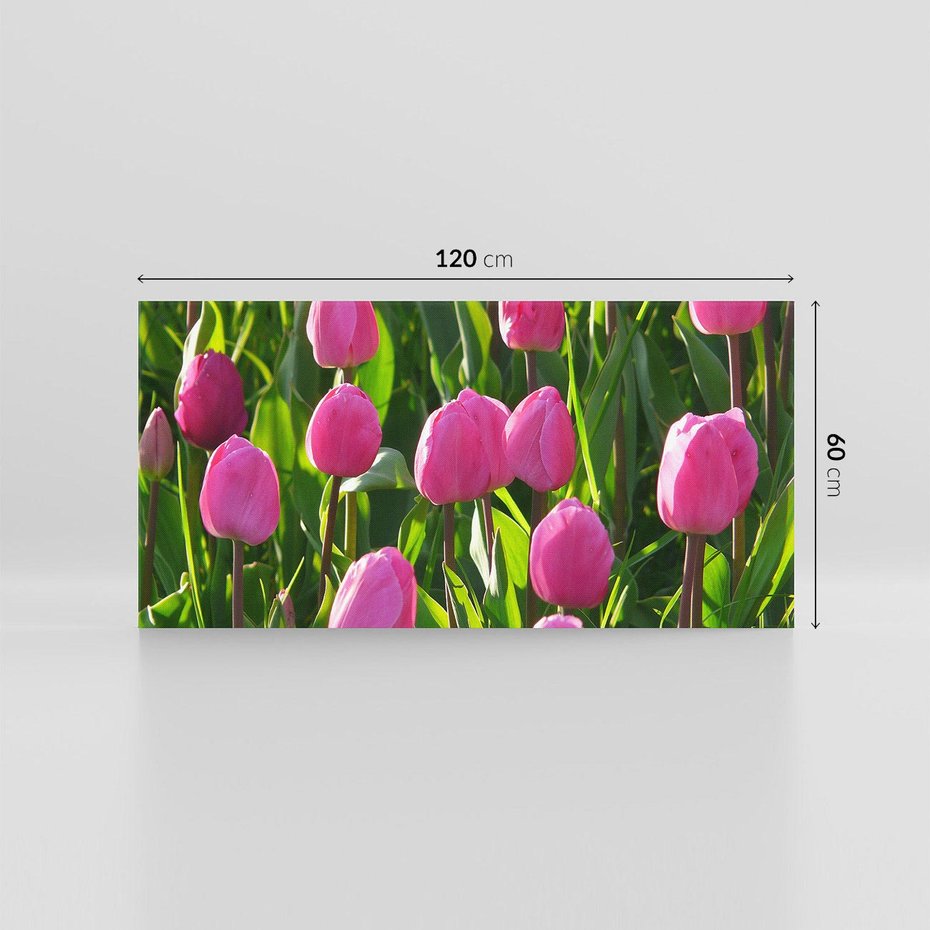 Obraz na płótnie 120x60 - Tulipanowa harmonia - tulipany, kwiaty