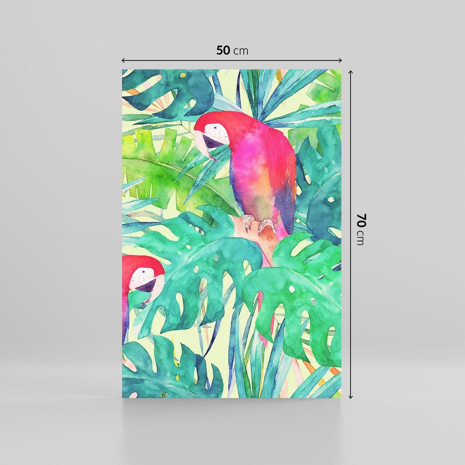 Obraz na płótnie 50x70 - Egzotyczna Przygoda - tropikalne, liście