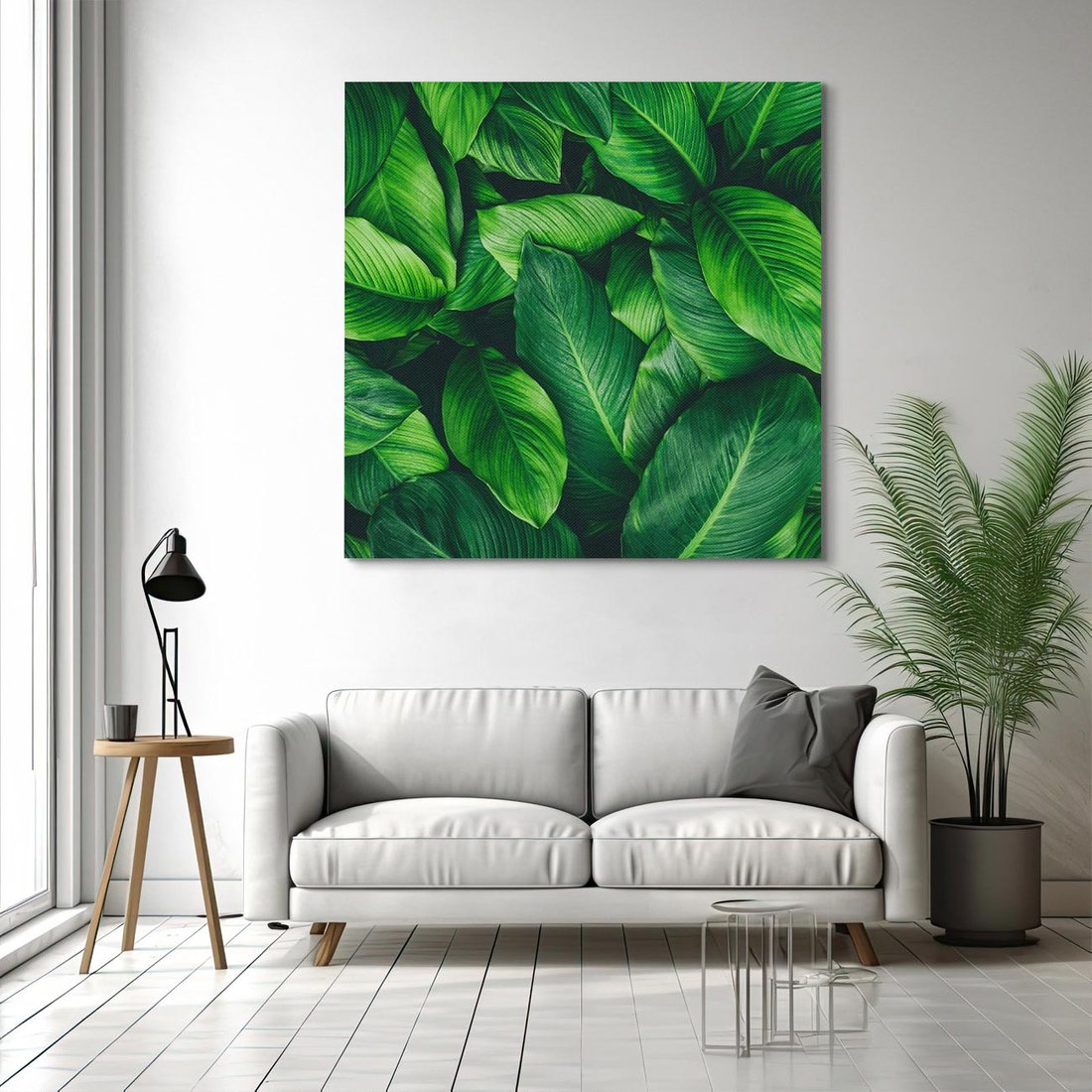 Obraz na płótnie 50x50 - Palma Liście Kwiat - palma, liście