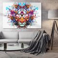 Obraz na płótnie 120x80 - Tygrys w graficznej oprawie - tygrys, grafika