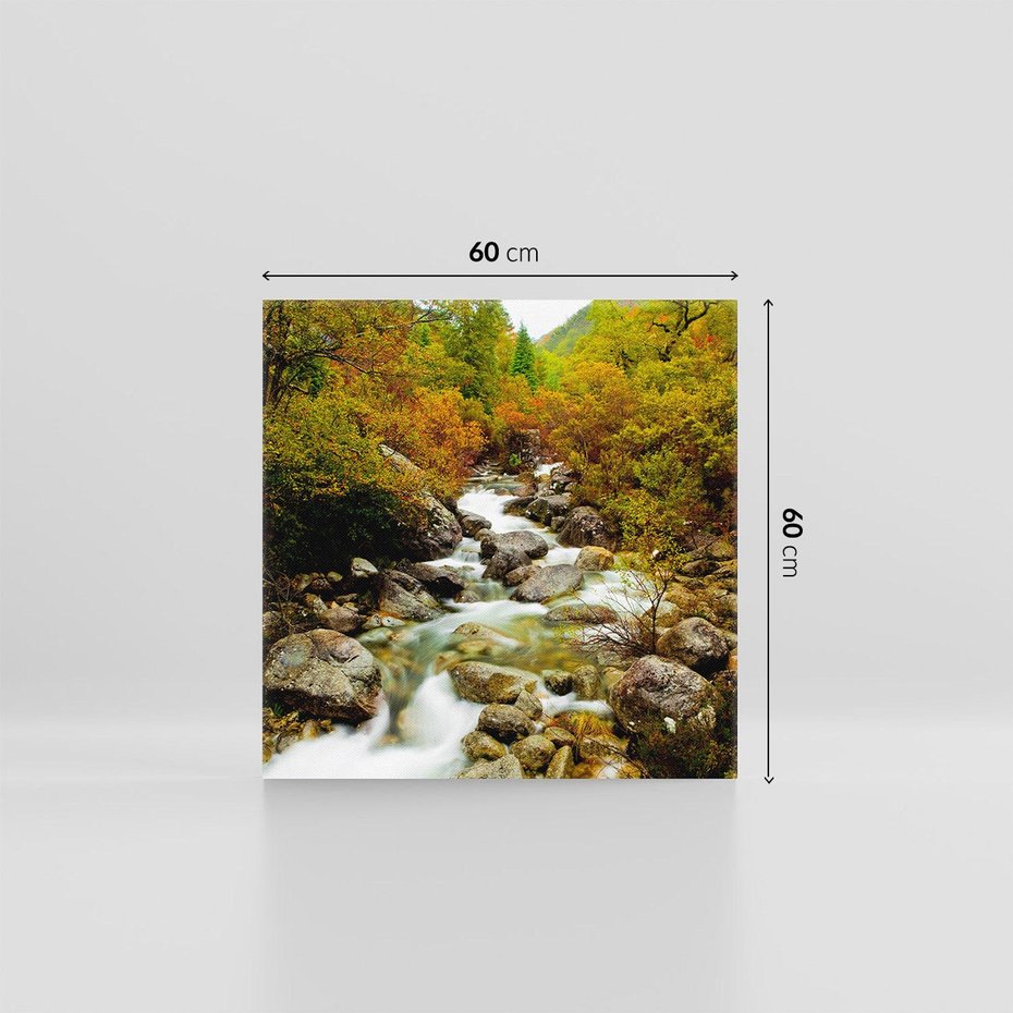 Obraz na płótnie 60x60 - Śpiew Strumienia - strumień, górski