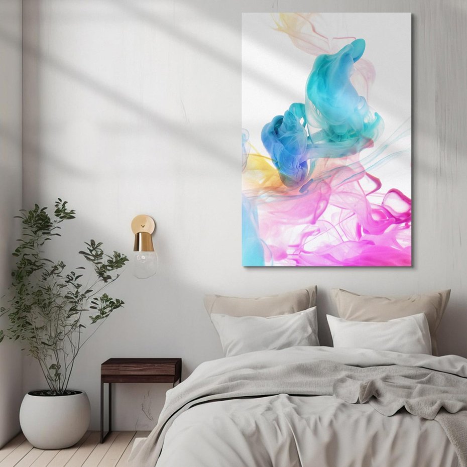 Obraz na płótnie 80x120 - Abstrakcyjne Pastelowe Piękno - abstrakcja, pastelowe