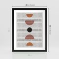 Plakat w ramie 40x50 - Plakat w Stylu Abstrakcji - geometryczna grafika, plakat - rama czarna
