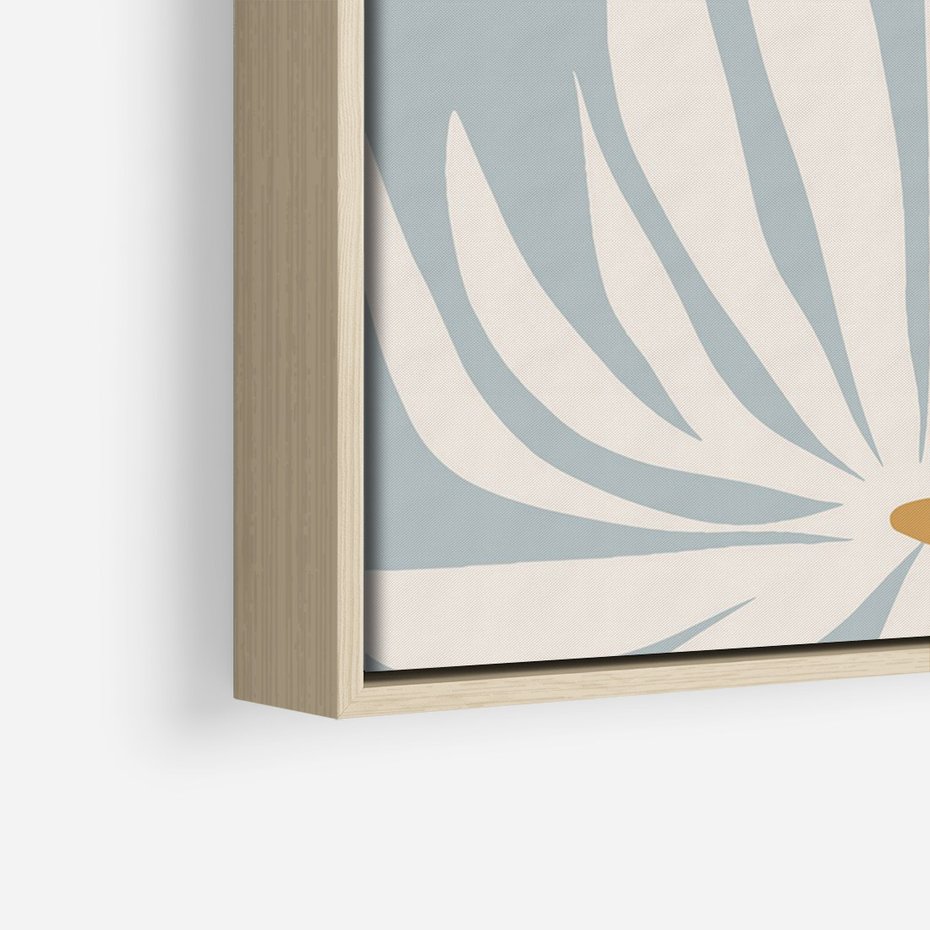 Obraz w ramie 50x70 - Kwiatowe Kształty - kwiaty, nowoczesne i minimalistyczne - rama drewno