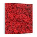 Obraz na płótnie 40x40 - Czerwona Pasja - czerwone, róże