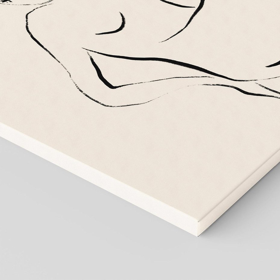 Obraz na płótnie 100x70 - Piękno w Minimalizmie - abstrakcyjny rysunek, minimalistyczna kreska