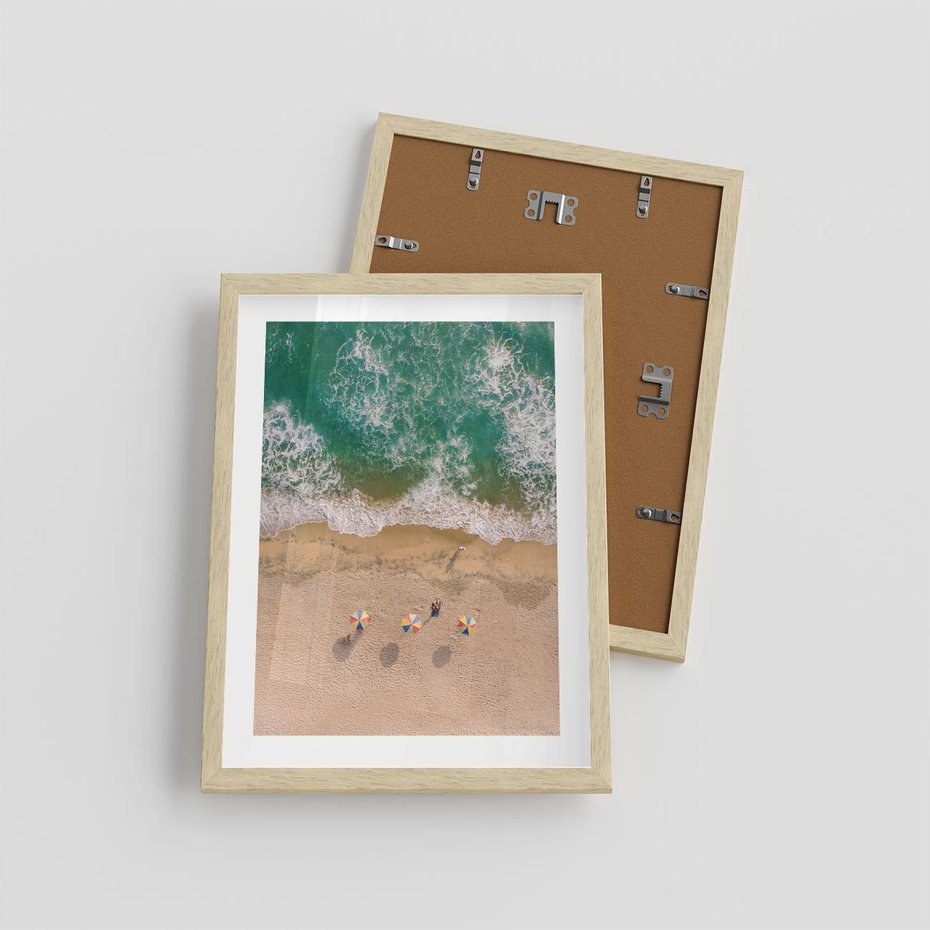 Plakat w ramie 30x40 - Letnie Wakacje na Horyzoncie - plaża, morze - rama drewno