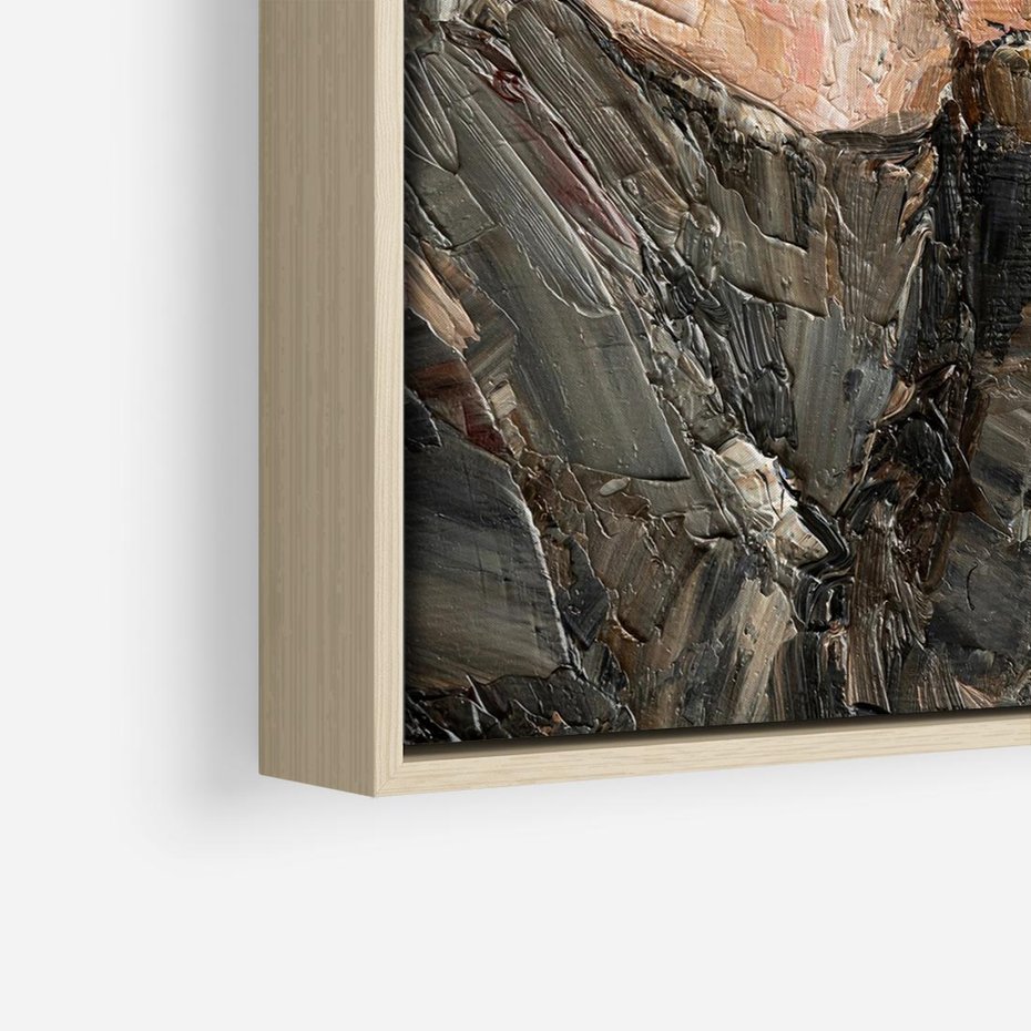 Obraz w ramie 80x80 - Esencja - kobieta wino obraz impresonizm olej na płótnie - rama drewno