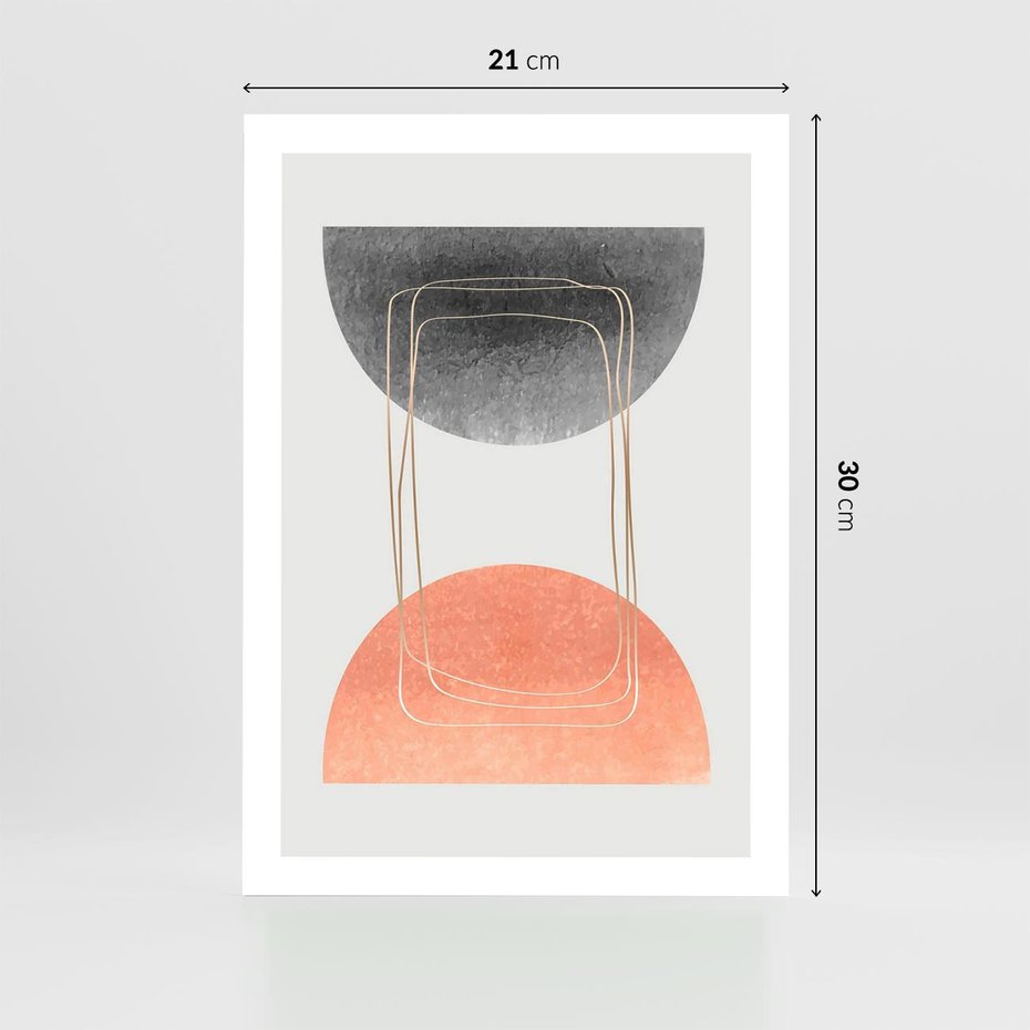 Plakat bez ramy 21x30 - Sztuka Abstrakcji - minimalistyczny boho obraz, abstrakcyjny