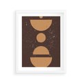 Plakat w ramie 40x50 - Impulsy Przestrzeni - mid century styl, nowoczesna grafika - rama biała