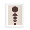 Plakat w ramie 50x70 - Migocące Granice - mid century styl, nowoczesna grafika - rama biała