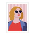 Plakat bez ramy 21x30 - Kobieca Ekspresja - nowoczesny plakat, styl retro