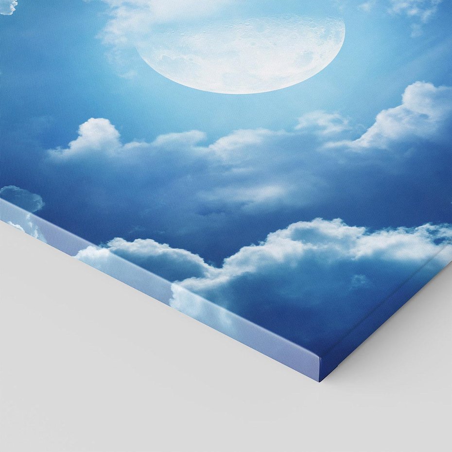 Obraz na płótnie 30x30 - Księżycowe Chmury - księżyc, chmury