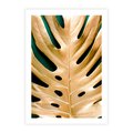 Plakat bez ramy 40x50 - Piękno i Styl - złote, liście