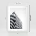 Plakat w ramie 40x50 - Wzorce Wysokości - architektura, wysoki wieżowiec - rama biała