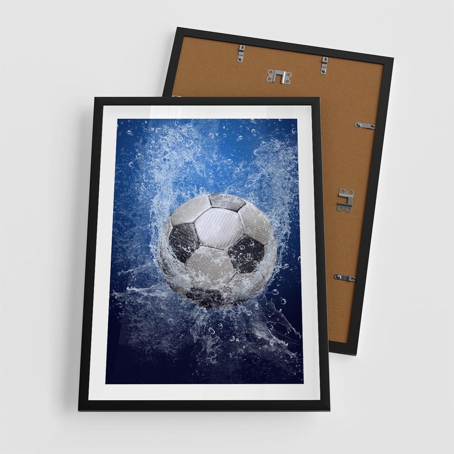 Plakat w ramie 50x70 - Młodzieżowy Zapał - piłka, młodzieżowy - rama czarna