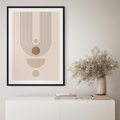 Plakat w ramie 50x70 - Strukturalne Kształty Postępu - boho plakat, minimalizm - rama czarna