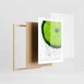 Plakat w ramie 30x40 - Świeżość i kwasowość limonki - limnka, owoce - rama drewno