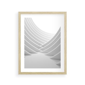 Plakat w ramie 50x70 - Nowoczesna Ekspresja - abstrakcja, 3D - rama drewno