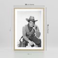 Plakat w ramie 50x70 - Dziki Zachód - retro zdjęcie, czarno białe - rama drewno
