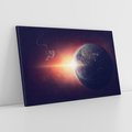 Obraz na płótnie 100x70 - Kosmiczne horyzonty - kosmos, ziemia