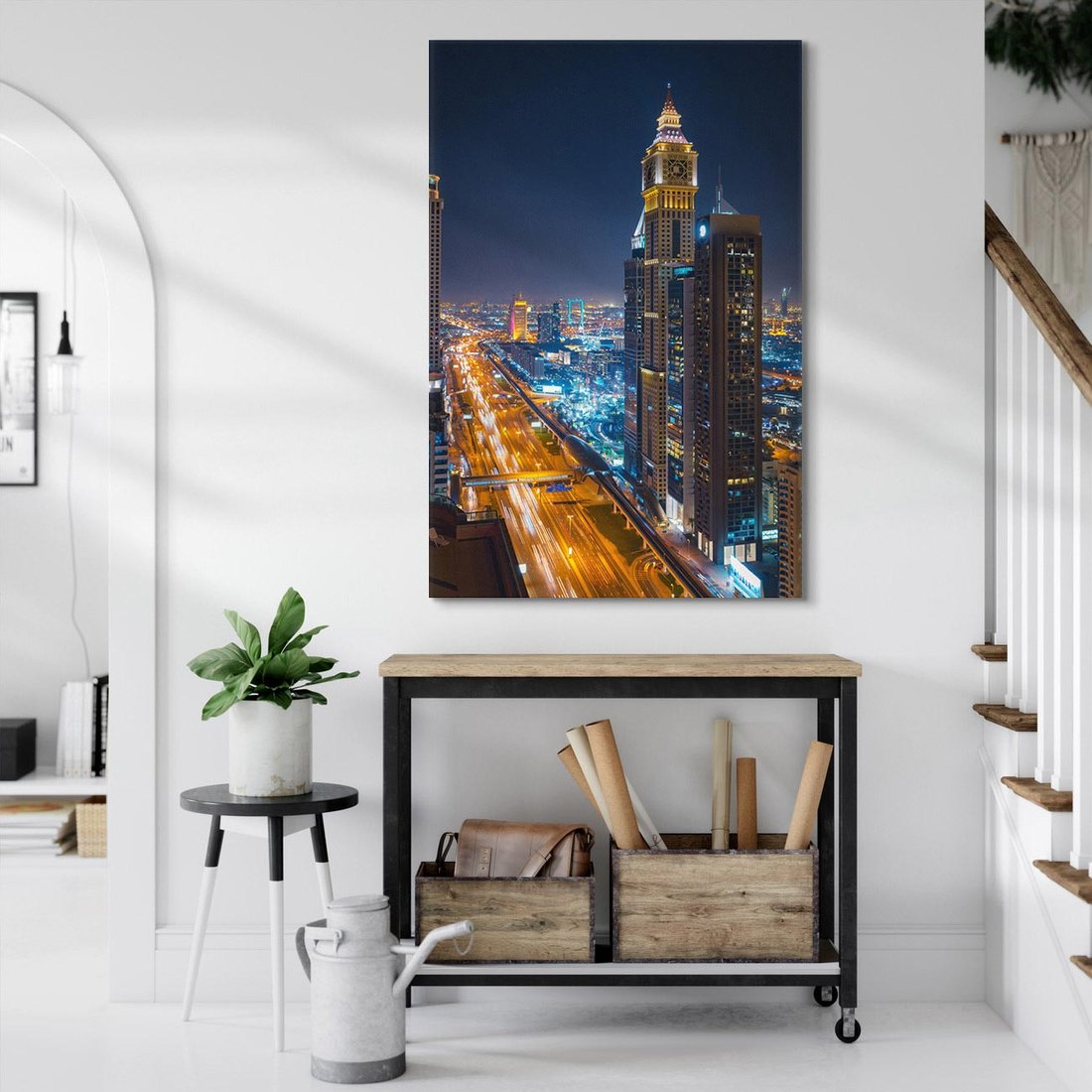 Obraz na płótnie 50x70 - Nocna magia - miasto, noc