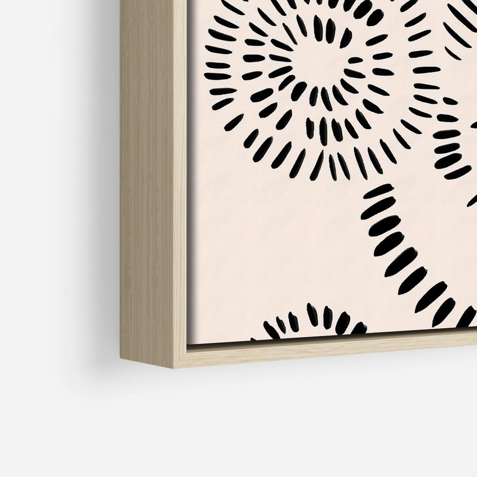 Obraz w ramie 80x80 - Abstrakcyjne Wnętrza - minimalistyczne kształty, odbicia - rama drewno