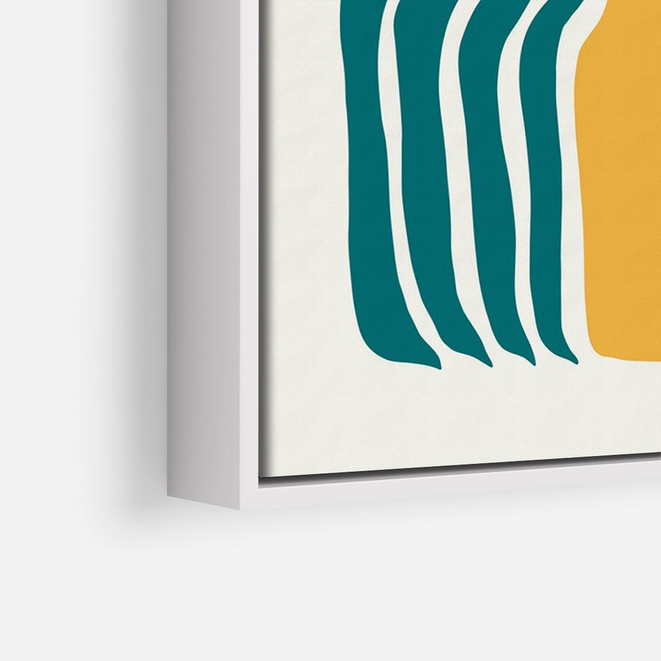 Obraz w ramie 80x120 - Kolorowe Pasmo - abstrakcyjne kwiaty w wazonie, pdastelowe kolory - rama biała