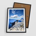 Plakat w ramie 50x70 - Magiczne Widoki - Santorini, perspektywa - rama czarna