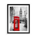 Plakat w ramie 50x70 - Ikoniczna budka w Londynie - Londyn, budka - rama czarna