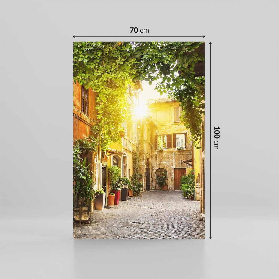 Obraz na płótnie 70x100 - Malownicza Wędrówka - uliczka, perspektywa
