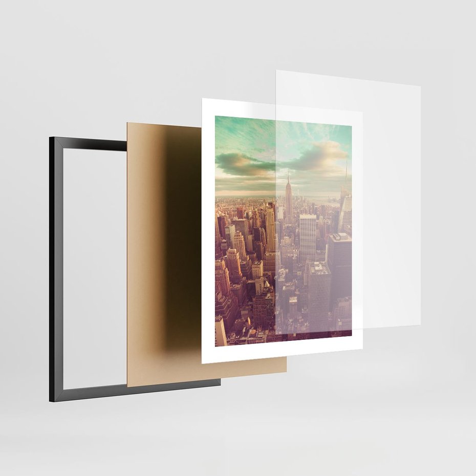 Plakat w ramie 40x50 - Nowy Jork w oczach - Nowy Jork - rama czarna