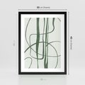 Plakat w ramie 30x40 - Zielony Spokój - zielona abstrakcja, spokojny plakat - rama czarna