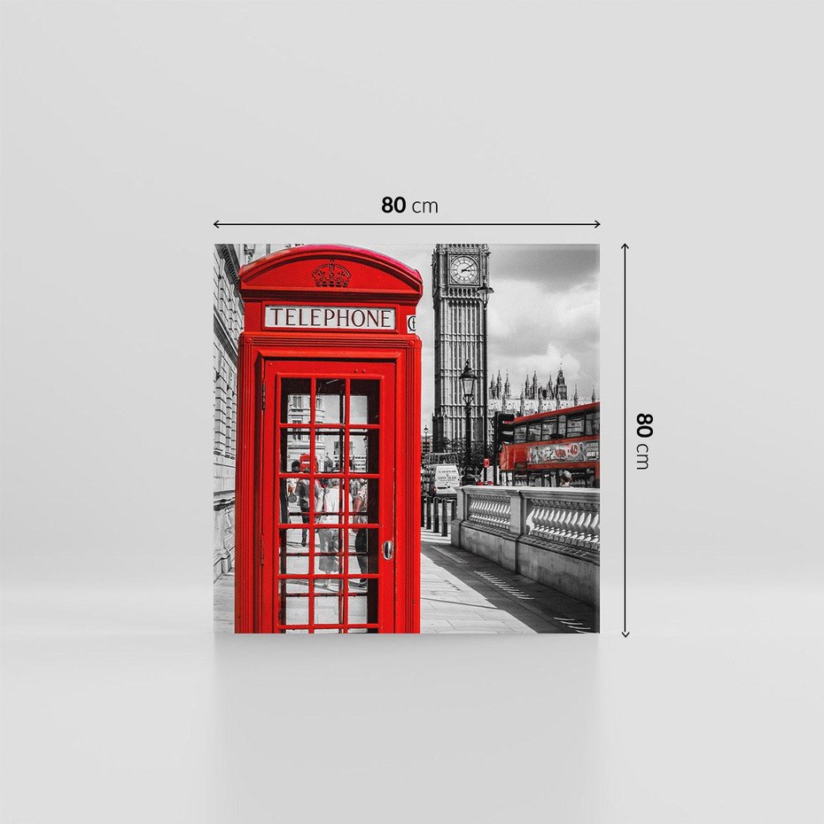 Obraz na płótnie 80x80 - Budka w Londynie - Londyn, budka