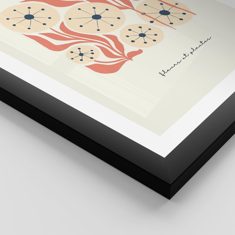 Plakat w ramie 30x40 - Dmuchawce w Abstrakcji - dmuchawce, abstrakcja - rama czarna