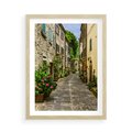 Plakat w ramie 50x70 - Spacer po Złotej Alei - uliczka, perspektywa - rama drewno