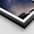Plakat w ramie 40x50 - Gwiaździste Ujęcie - gwiaździste niebo, noc - rama czarna