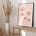 Plakat bez ramy 30x40 - Rozkwitające Emocje - minimalistyczny plakat, pudrowe kwiaty