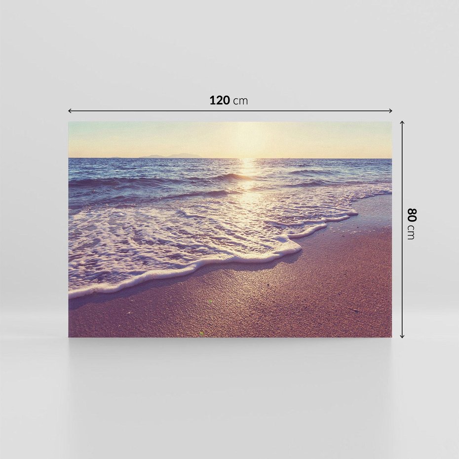Obraz na płótnie 120x80 - Plaża: błogie chwile nad morzem - plaża, morze