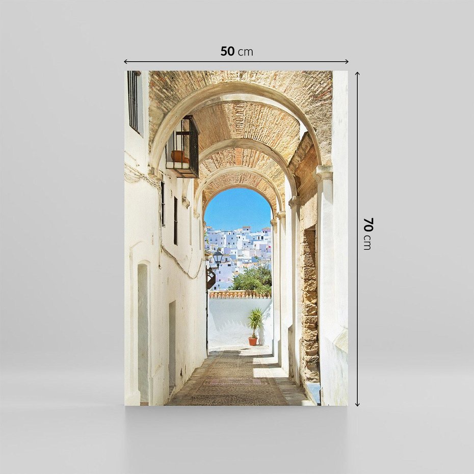 Obraz na płótnie 50x70 - Romantyczna Przeprawa - romantyczna, uliczka