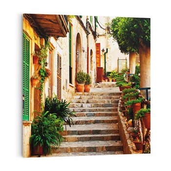 Obraz na płótnie 80x80 - Uroczysta perspektywa uliczki - uliczka, perspektywa