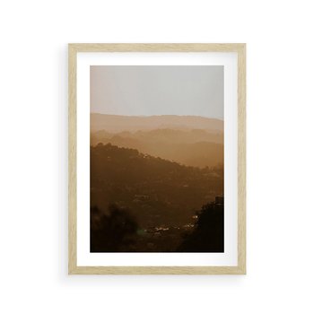 Plakat w ramie 30x40 - Odejście Słońca - pejzaż, zachód - rama drewno