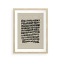 Plakat w ramie 30x40 - Energetyczne Pulsacje Nowości - boho plakat, czarne kropki kreski - rama drewno