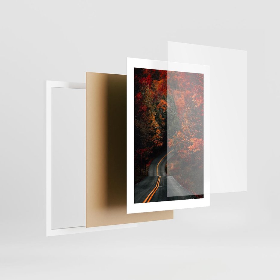 Plakat w ramie 30x40 - Jesienne Podróżowanie - fotografia, jesień - rama biała