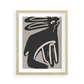 Plakat w ramie 40x50 - Konturujące Struktury - skandynawska sztuka, królik - rama drewno
