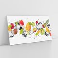 Obraz na płótnie 120x60 - Świeżość letnich owoców - woda, owoce