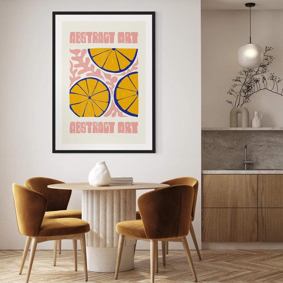 Plakat bez ramy 30x40 - Podróżne Wizje - typografia, cytryny