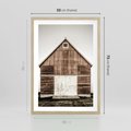 Plakat w ramie 50x70 - Rustykalny Drewniany Domek - domek, drewniany dom - rama drewno